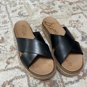 Sam Edelman leather slides - worn 2x